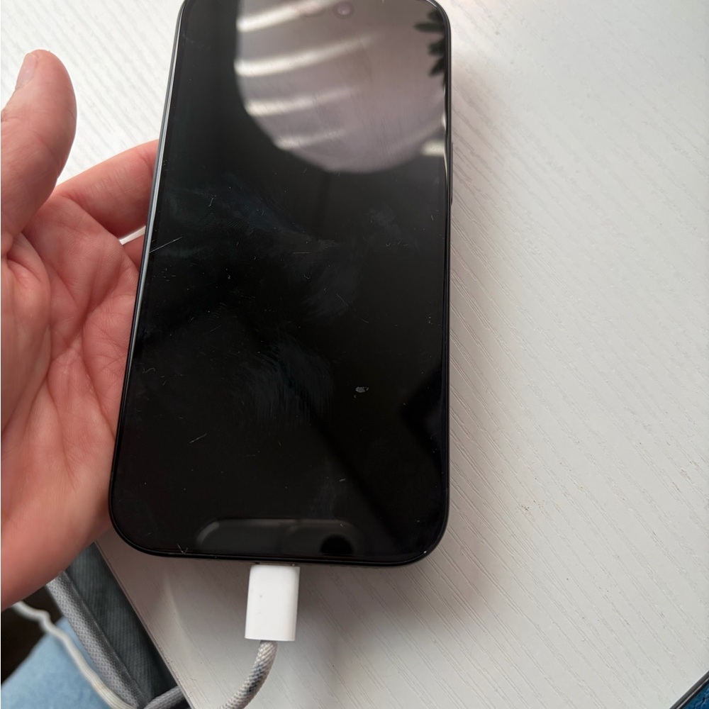 Black Smartphone with Charger